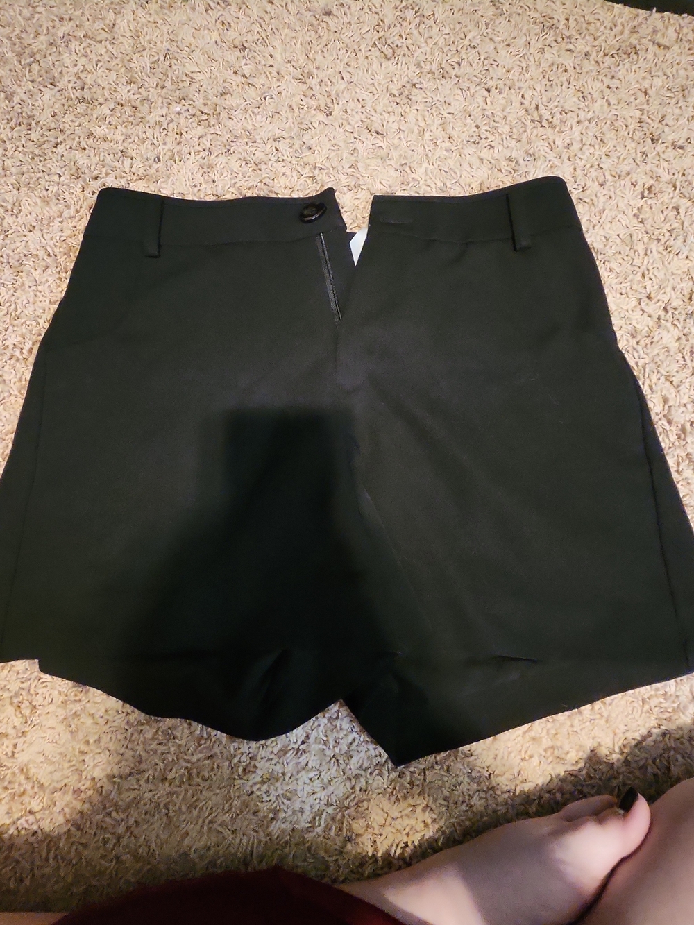 Ginasy Black High Rise Dress Shorts Size Large Business Casual
